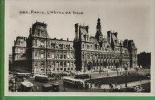 Vintage Paris France Photo RPPC Postcard Place de la Republique Republic Plaza