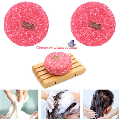 2 Stück 100 % Natürlicher Zimt Fest Shampoo Seife Haarwachstum Pflanzenessenz