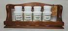 Vintage Milk Glass Spice Jars With Original Wood Rack Ma Leck Woodcrafts