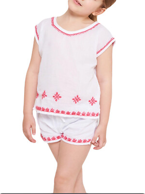 ROBERTA ROLLER RABBIT Mädchen Weiß & Rosa Ellie Set 65 $ Neu