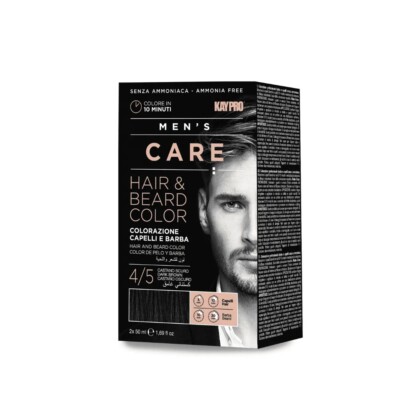 Kay Pro Mens Care Hair & Beard Color Kit 4/5 Dunkelbraun 2 x 50 ml