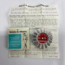 1960’s "Walk-A-Matic" Metal Pedometer No. 76333 Made In Japan