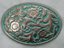 Lot of Men's Belt Buckles, different Motifs, Native American, Flower etc.