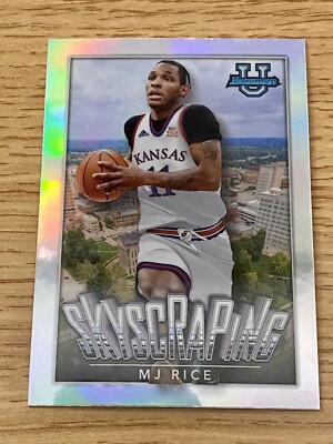 MJ Rice 2023 Bowman University Basketball Skyscraping Insert Kansas U # ...