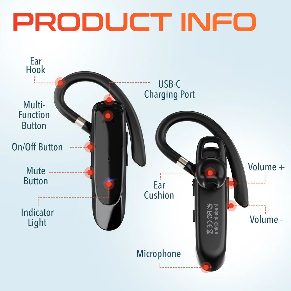Delton 22X Noise Canceling Bluetooth Office Headset/Headphone, Black - Image 4 of 4