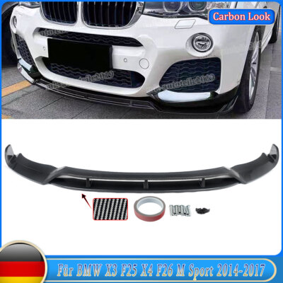 Spoilerschwert Frontspoiler M Performance für BMW X3 F25 X4 F26 M-Paket Carbon