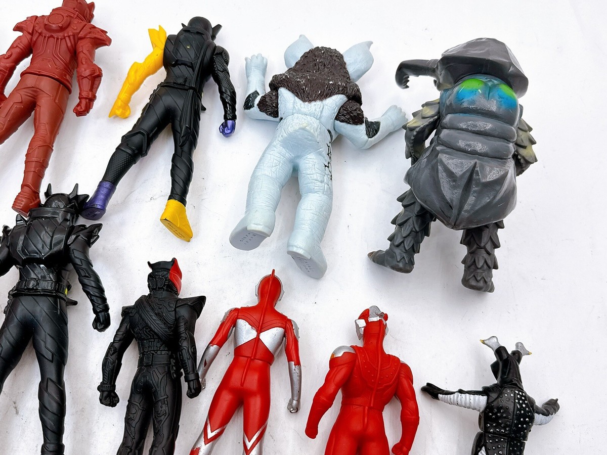 Ultraman Kaiju Monster / Kamen Rider Set Soft Vinyl Figure Lot 21