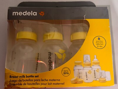 Medela Slow Flow Feeding & Storage Bottle Set, 5oz, 3-Pack
