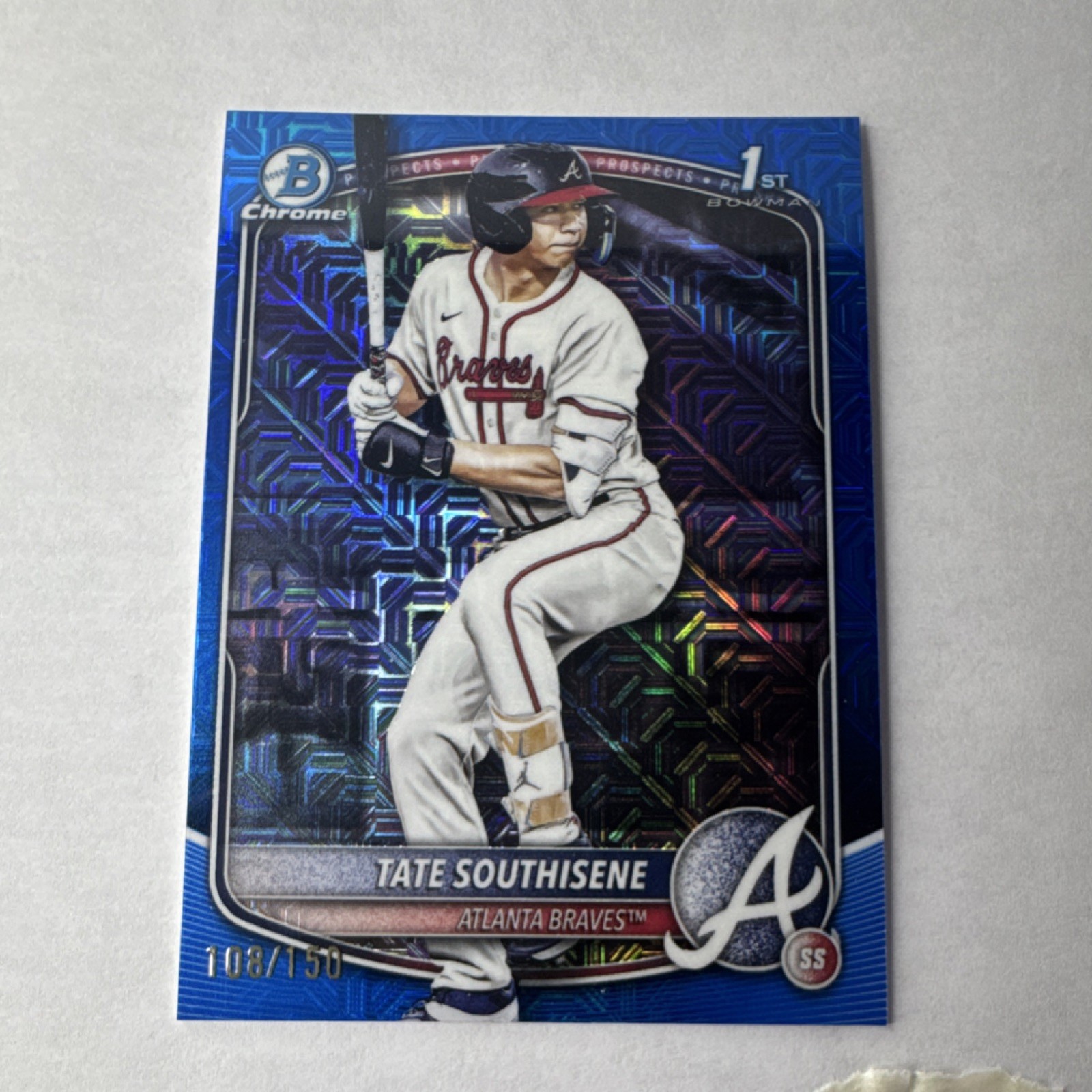 2025 Bowman Draft Blue Mega Refractor #BDC-70 Tate Southisene Braves /150 1st