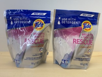 Tide Brights & Whites Rescue In Wash Laundry Booster 9 Count Ea. Lot Of 2