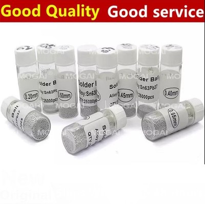 11pc Leaded Solder Balls .2 .25 .3 .35 .4 .45 .5 .55 .6 .65 .76 mm BGA Reballing