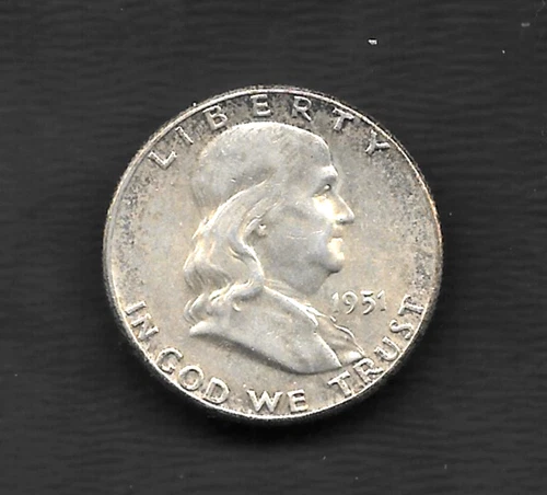 1951 Franklin Half Dollar SILVER  XF+
