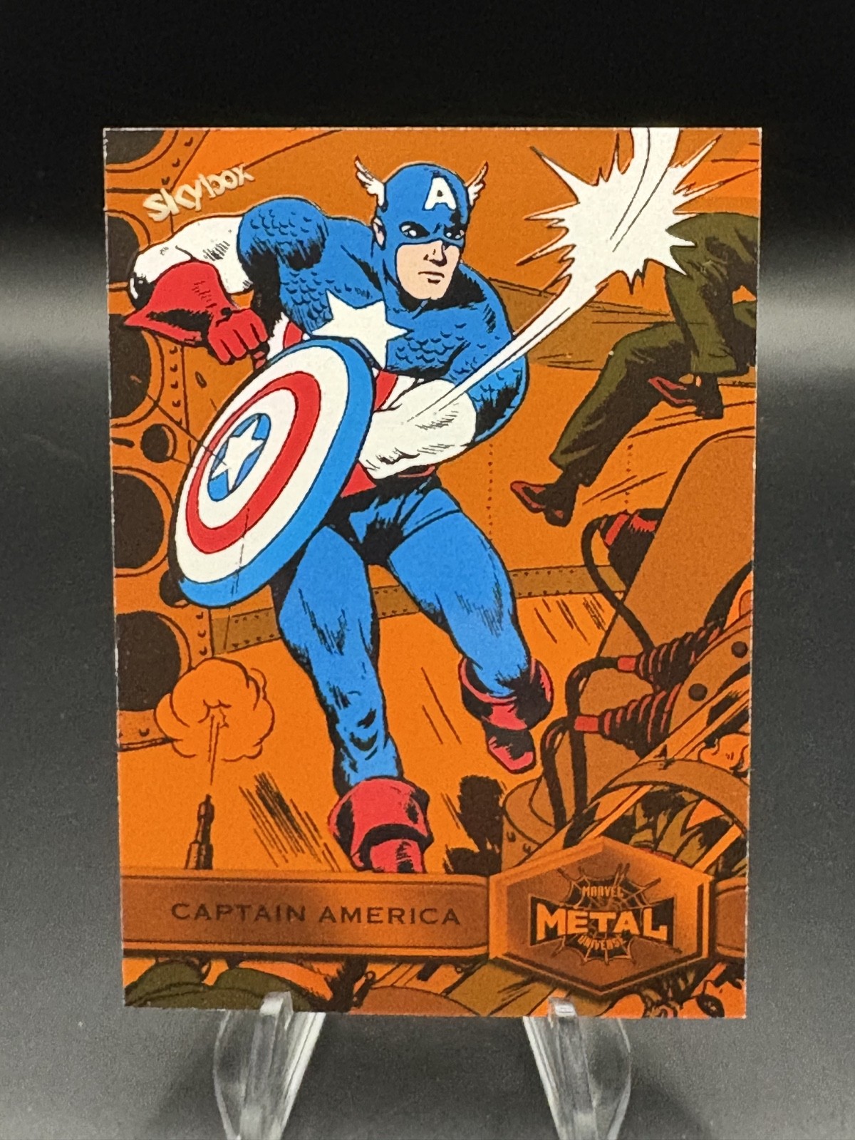 2022 Marvel Metal Universe Spider-Man Orange Light FX 17/25 Captain America #116