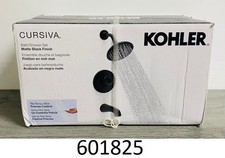 KOHLER Cursiva 3pcs Shower  Tub Faucet Set in MATTE BLACK R36189-4G-BL