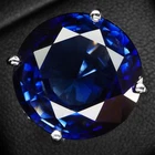 Glamorous Royal Blue Tanzanite Round 29Ct 925 Sterling Silver White Gold Rings