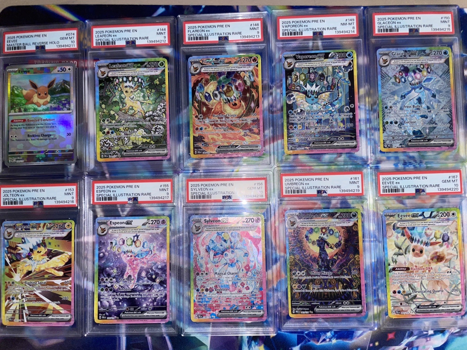 Prismatic Evolutions God Pack PSA Sequential Set