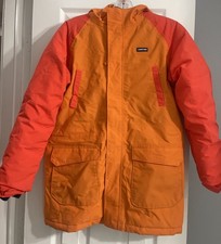 Land's End Youth Xl 14-16 Yrs Old Orange Zip Up Coat Jacket Hooded
