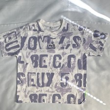 Children's Wear Boys Graphic Print T-Shirt Size 150 White Purple Short Sleeve A4