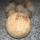 Antique Wooden Lawn Bowling Bocce Wood Balls Set Primitive Rustic Decor 12 Piece — photo 2