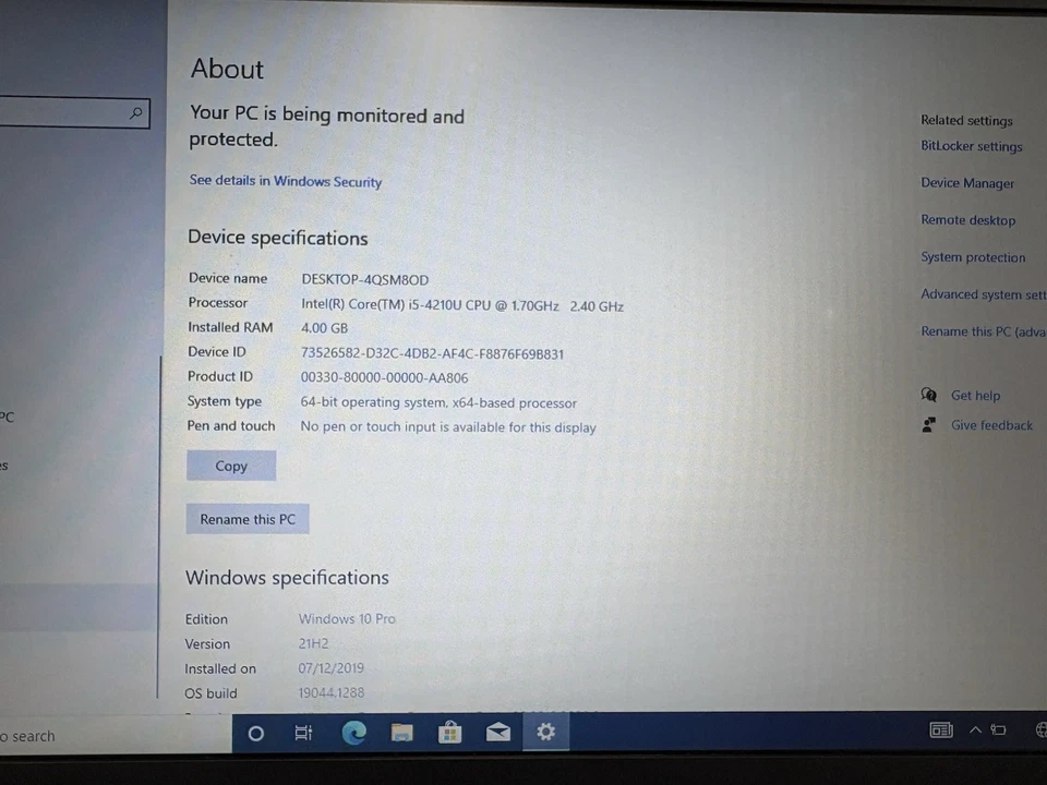 Toshiba Laptop Satellite Pro R50-B-12U i5-4210U 500GB HDD 4GB RAM BIOS LOCKED - Image 3 of 4