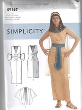 9167 SIMPLICITY - COSTUME: DRESS w BELTS  CAPES - Sz: 14/16/18/20/22