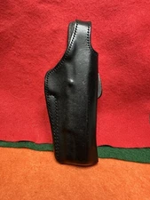 Prince Western Leather Black 1911  Gold Cup Holster S100CT Belt Thumbbreak