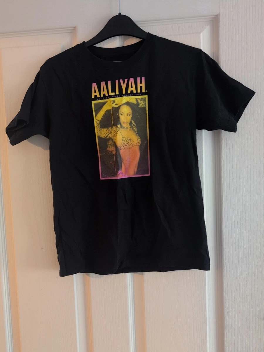 T-shirt Aaliyah Pull & Bear - Hommage Rap Hip-hop - Taille XS Noir - Occasion Très Bon état