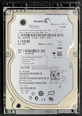 Seagate Momentus 120GB 7200RPM 2.5'' SATA HDD / ST9120823AS / JP435 / XW302