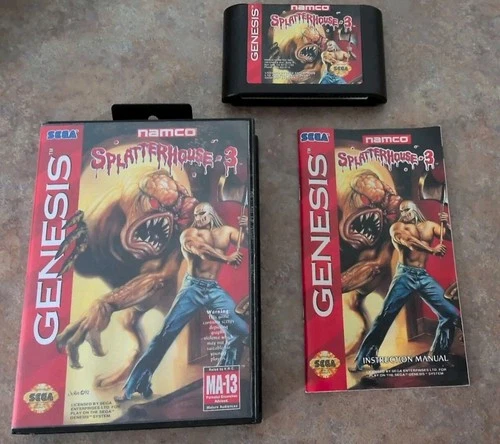 Splatterhouse 3 (Sega Genesis, 1993) With Manual, Tested