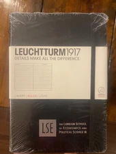 Leuchtturm 1917 Ruled Hardcover Lined Notebook in Black - A5 - NEW LT300612