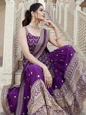 Designer Kurta Sharara Set Sequins Embroidered Drees Wedding Party Wear Outfit