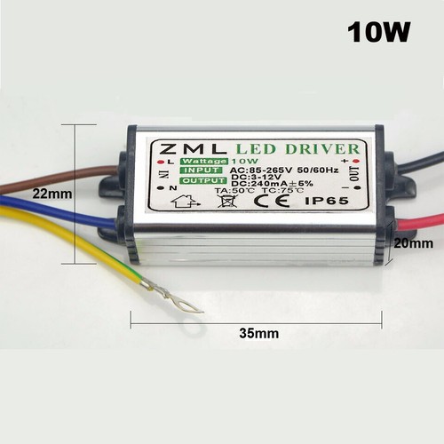 LED Driver Power Supply Transformer Waterproof 10/20W/30/50W/70/100W 12V-24V-38V - Picture 4 of 22