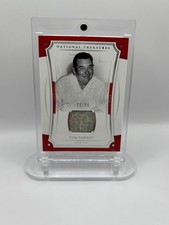 2017 NATIONAL TREASURES #88 TOM YAWKEY HOF GAME-USED MATERIAL /99