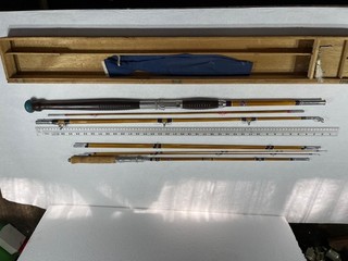 Vintage NFT Bamboo Fly and Conventional Casting Rods in Wood Box Unused Nippon