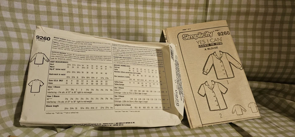 PURE 80's Vintage Size 12-16 Women's Shirt UNCUT Simplicity Sewing Pattern - Image 2 of 3