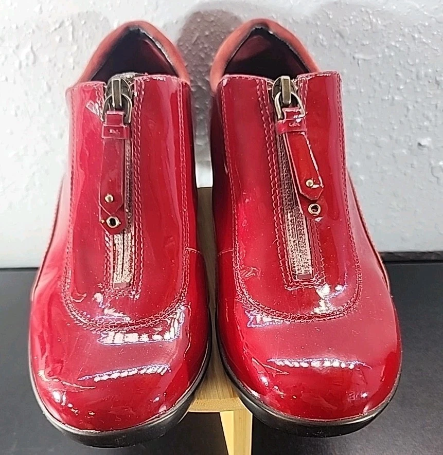 Nuevo Cole Haan Air Dorie Slip-on Impermeable Rojo Pat. Cuero Talla 5.5 B $125 Foto 3 de 4