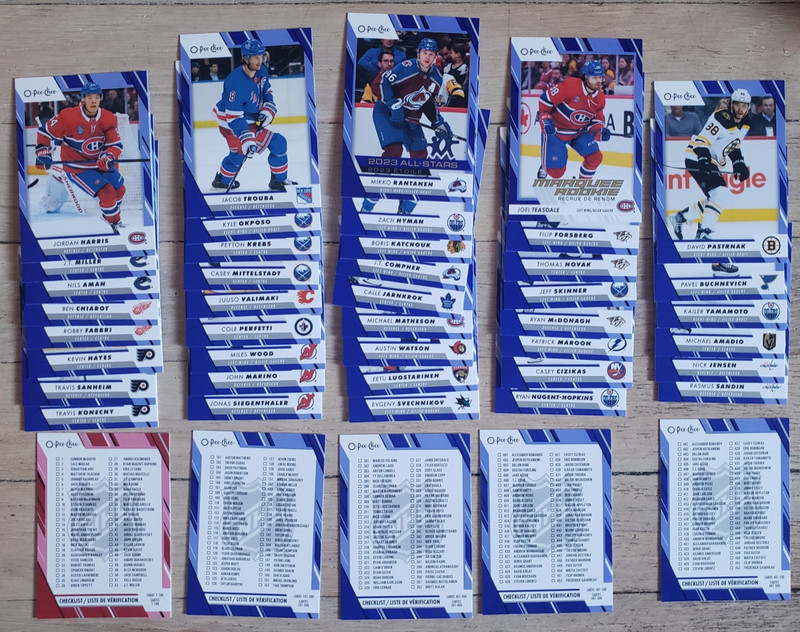 2023-24 OPC Hockey Blue/Red Border Parallel 45 Card Lot-Teasdale Marquee Rookie