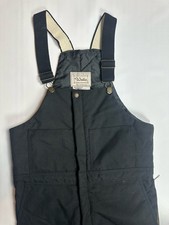 Vintage Walls Insulated Bib Overalls Black Snow Workwear Men  s 34  36 USA Brand