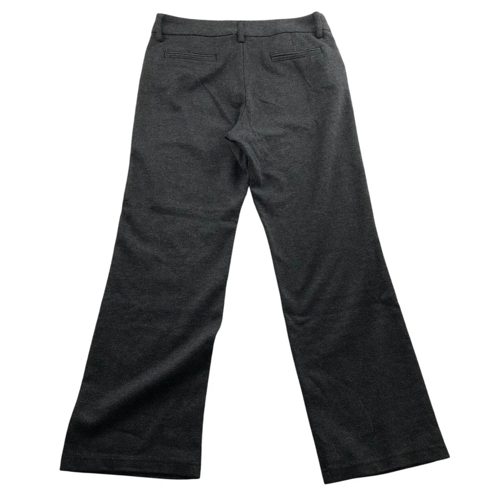 Riders By Lee Womens Pants Size 32 Measured Herringbone Trousers Black Wide Leg - Image 2 of 4