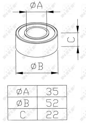 Lager, Kompressorwelle 38343 NRF