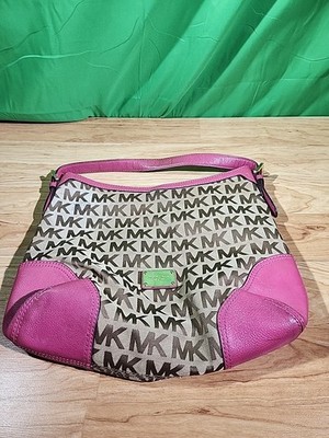 MICHAEL Michael Kors Millbrook Signature Jacquard Large Red Shoulder Hobo Bag
