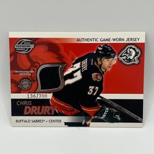 2003-04 Pacific Quest for the Cup Jerseys Chris Drury #4 /700