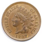 1907 Indian Head Penny Cent Extremely Fine (XF)