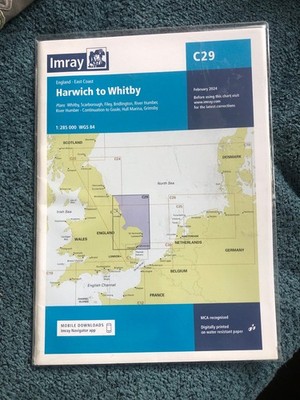 Imray C29 Kartenkarte Harwich nach Whitby 2024