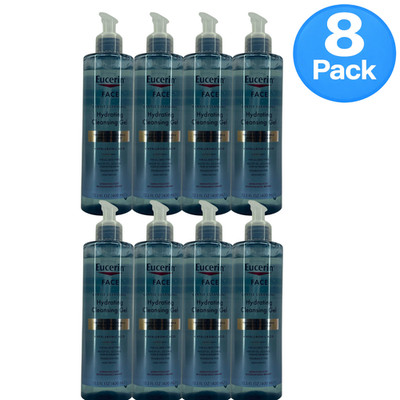 Eucerin Face Hydrating Cleansing Gel 13.5 oz 8 Pack New