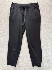 Marc New York by Andrew Marc Womens Ribbed Midweight Jogger Pants Black Size XL