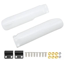 Front Fork Cover,Motocycle Fork Guard Protector White Front Shock Guard Cover...