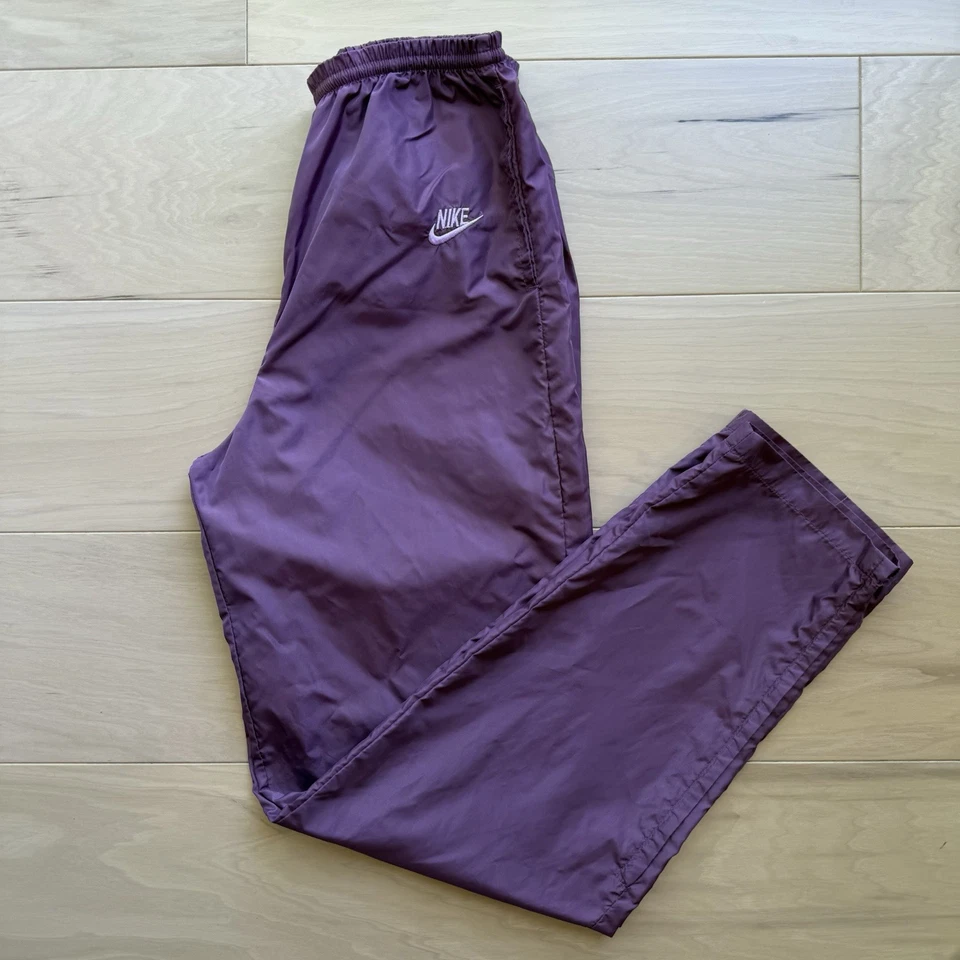 Винтажные женские тренировочные штаны Nike средний фиолетовый 80-е синий ярлык спортивная одежда - Изображение 2 из 4