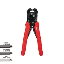 Milwaukee Self Adjusting Wire Stripper Cutter Comfort Grip Polypropylene Handle