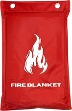 1X Fire Blanket for Home Safety Emergency Kitchen Full, Red 